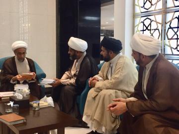 زار وفد من مركز الامام الصاق (ع) للدراسات سماحة الشيخ حسن الصفار دامت توفيقاته