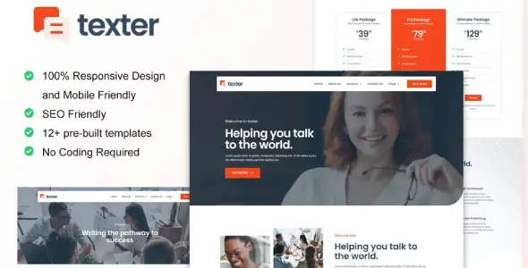 Texter – Content Writing Service Agency Elementor Kit